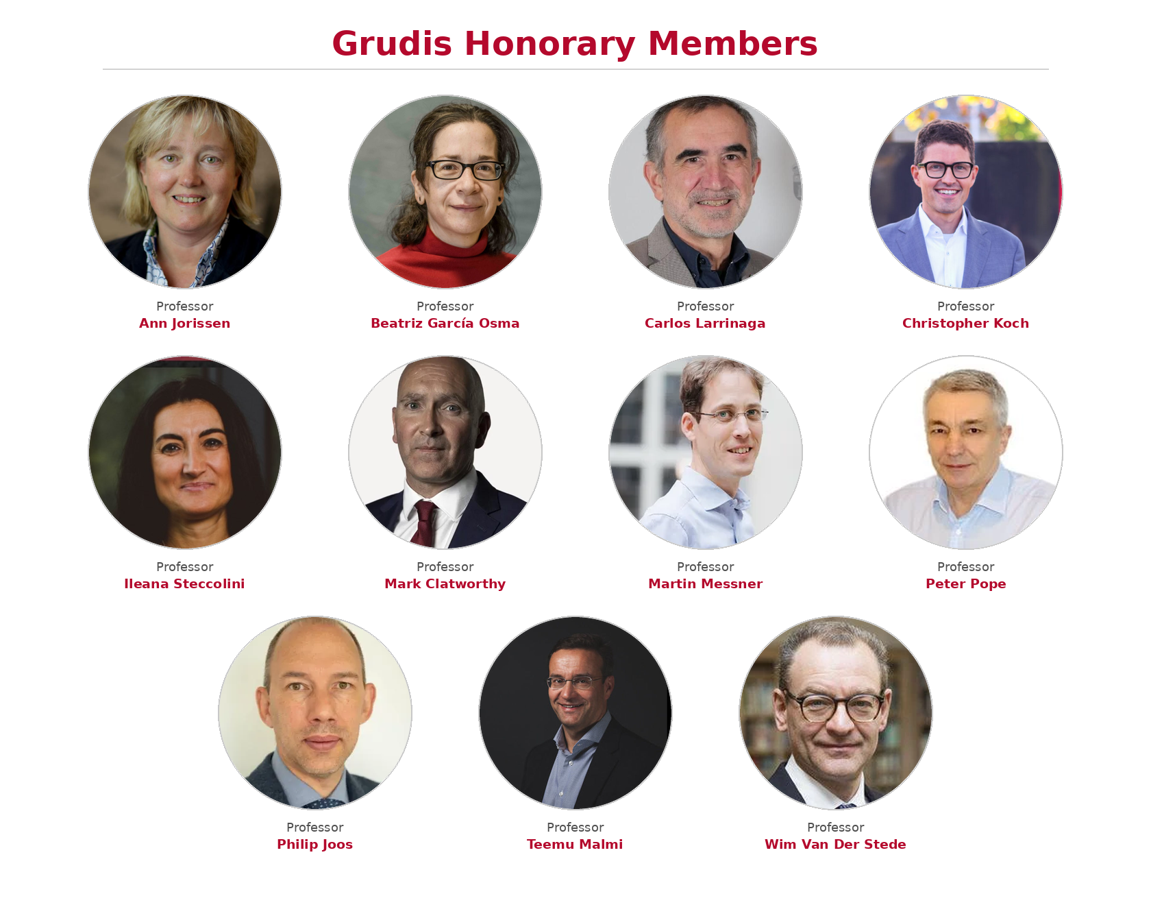 Grudis Honorary Members announced